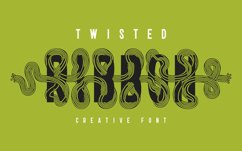 Gedraaid lint — Creatief lettertype