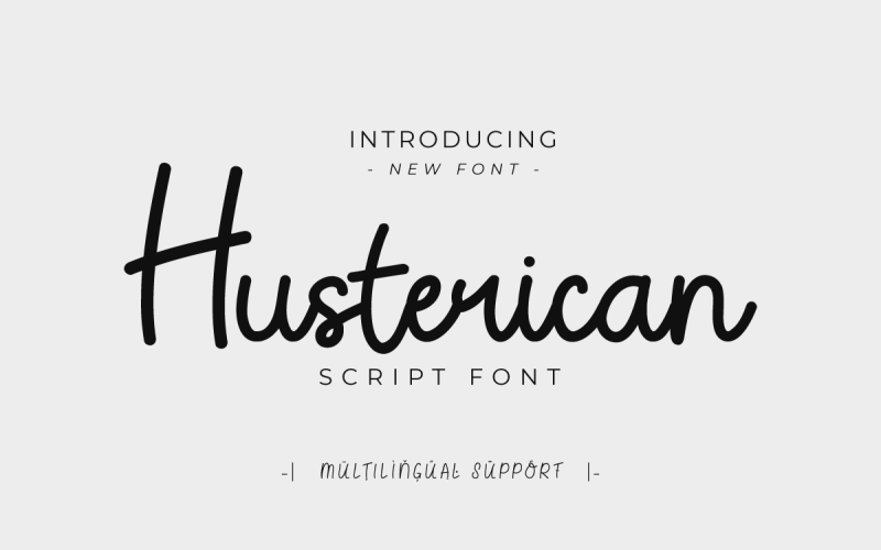Husterican - Fuente Script Monoline