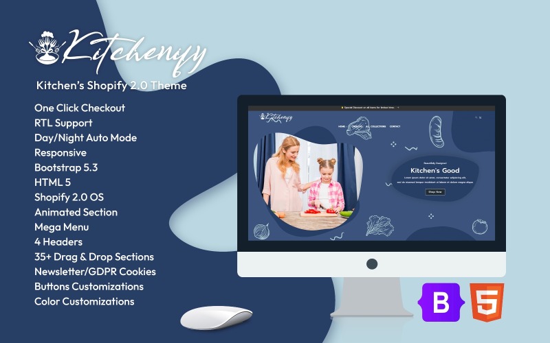 Kitchenify - Šablona Shopify pro kuchyně a restaurace