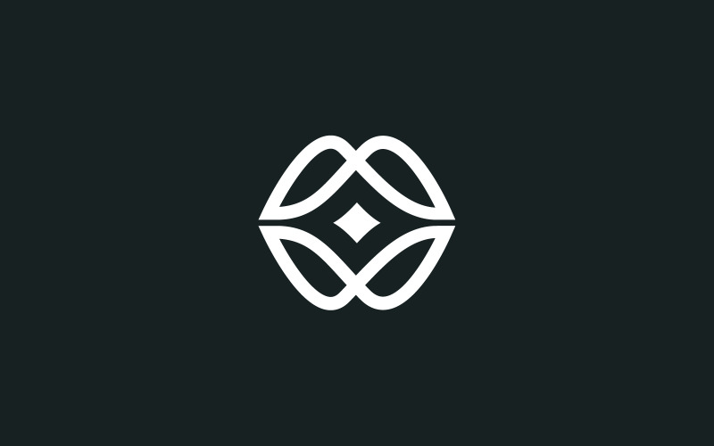 M harfi yıldız logosu tasarım şablonu