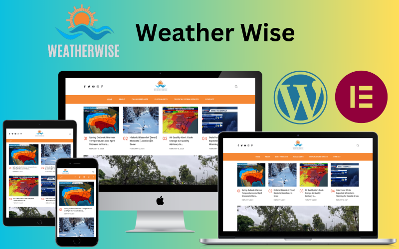 Weather Wise - Tema WordPress do blog de previsão do tempo