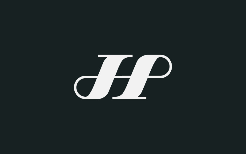 Modello di design minimale del logo H o HP Letter