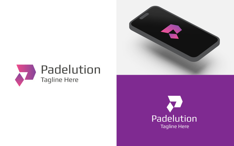 P лист абстрактних логотип шаблон оформлення