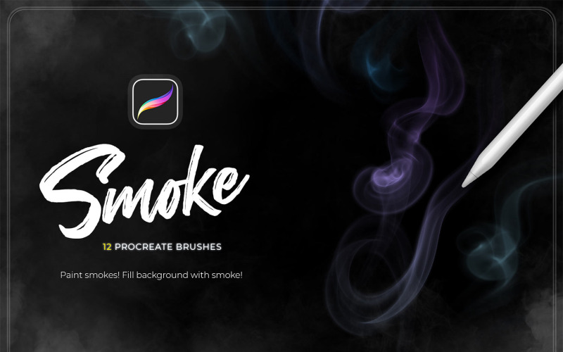 Pincéis artísticos Smoke Procreate
