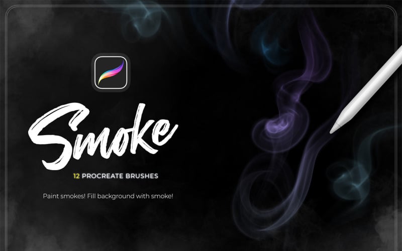 Pinceles artísticos Smoke Procreate