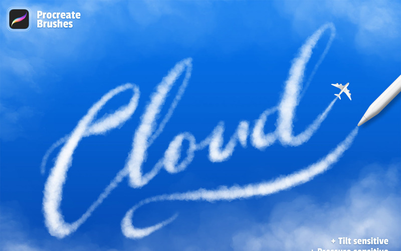 Wolken malen Procreate Pinsel