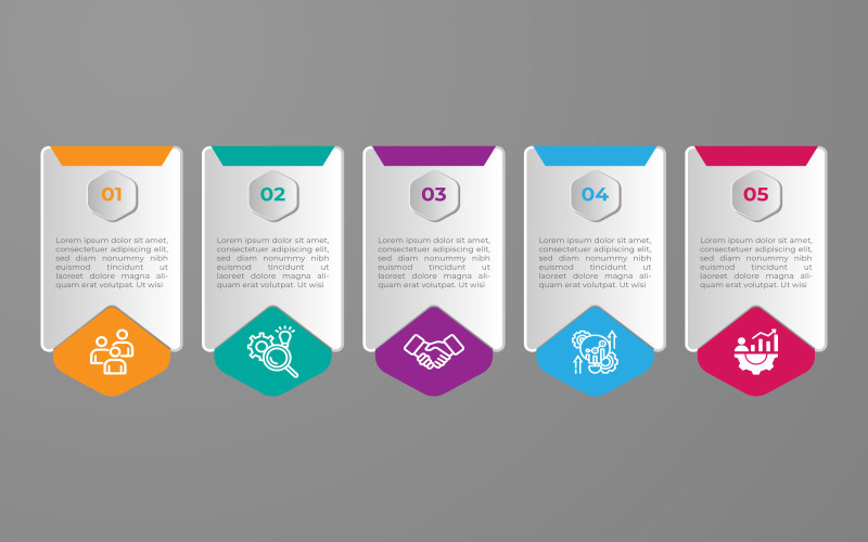 Eps vectoriales diseño infográfico estadístico de presentación empresarial moderna.