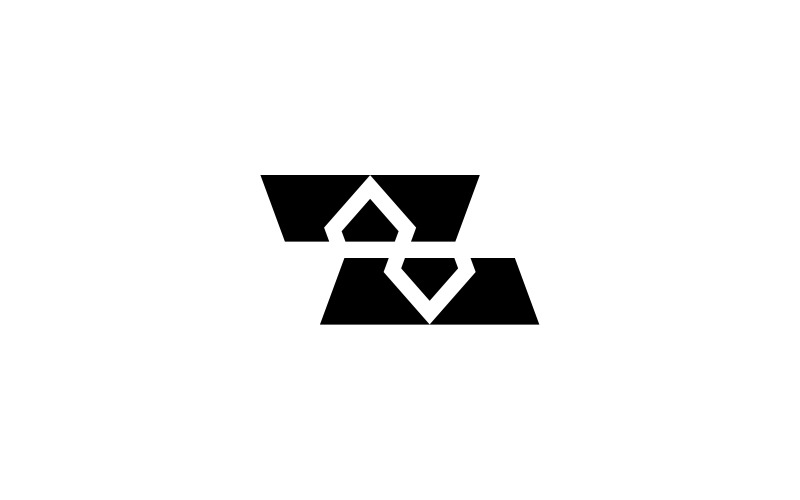 Шаблон оформлення логотипу буква Z
