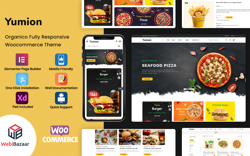 Yumion - 披萨和餐厅 WooCommerce 主题