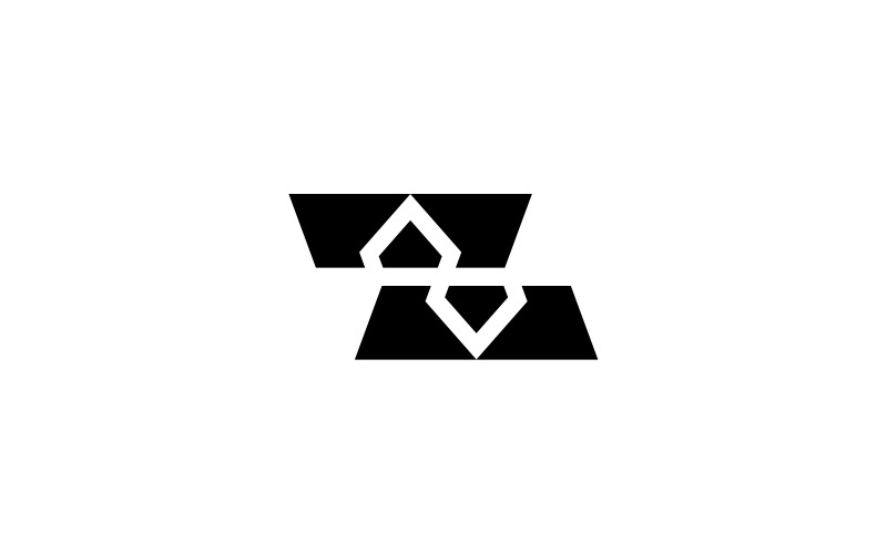 Z brief diamanten logo ontwerpsjabloon