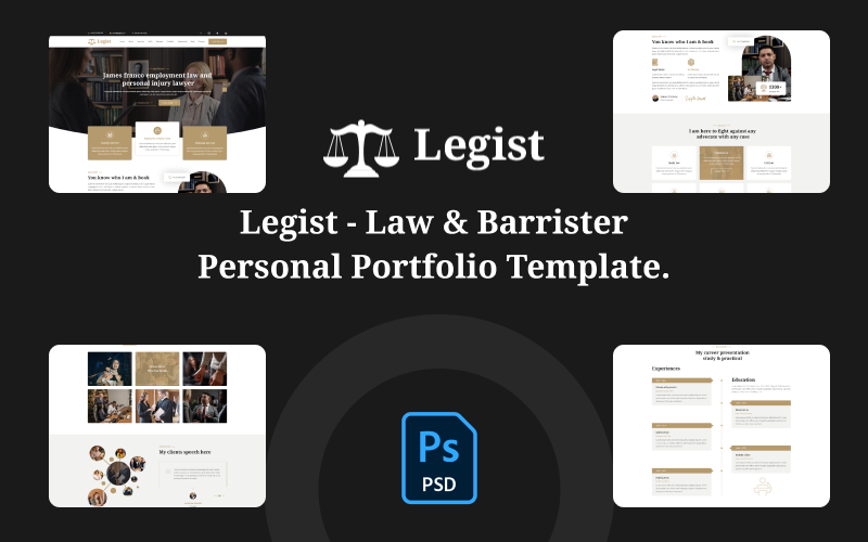 Legist — Шаблон личного портфолио юриста и адвоката.