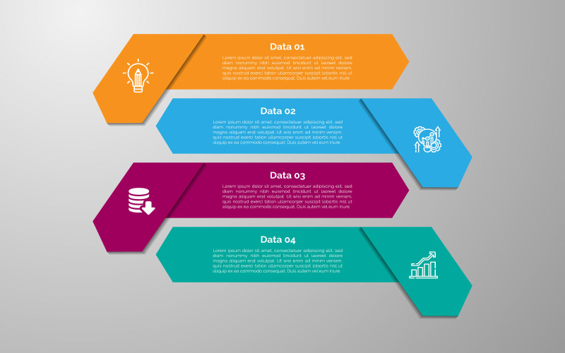 Diseño infográfico vectorial de estilo ractángulo creativo.