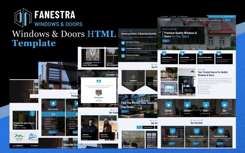 Fanestra - 门窗服务 HTML5 网站模板