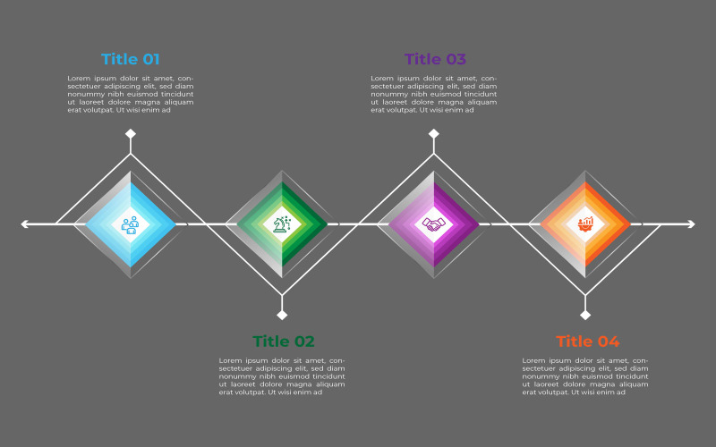 Fyrkantig stil kreativ vektor infographic element design.