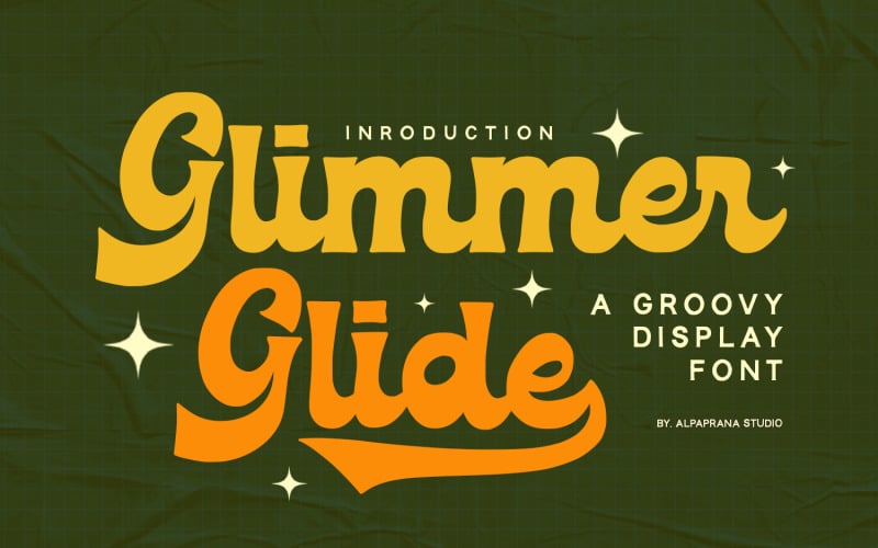 Glimmer Glide - Groovy lettertype