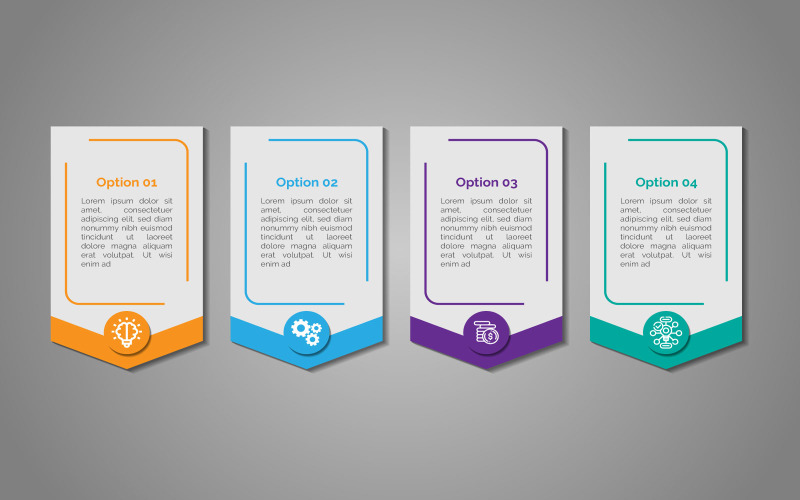 Moderne bedrijfsconcept info gegevenssjabloon.