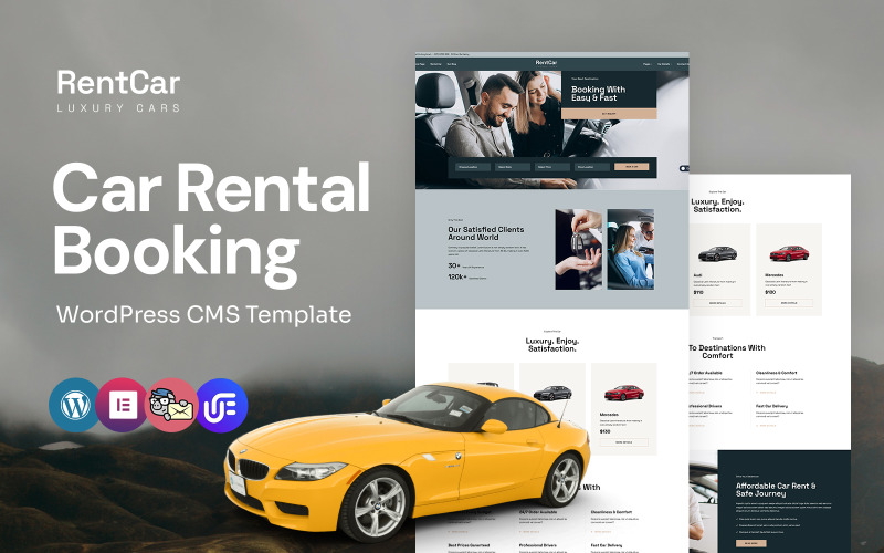 RentCar - 汽车租赁多功能 WordPress Elementor 主题