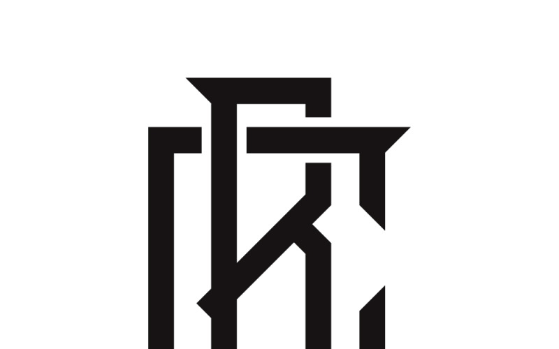 Un logo monogramma con lettere nere B e C intrecciate in stile gotico, un'altra variante