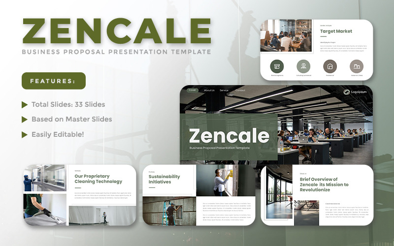 Zencale – бізнес-пропозиція Google Slides Template
