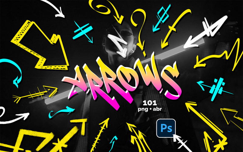 Elle çizilmiş oklar - PNG ve fırça