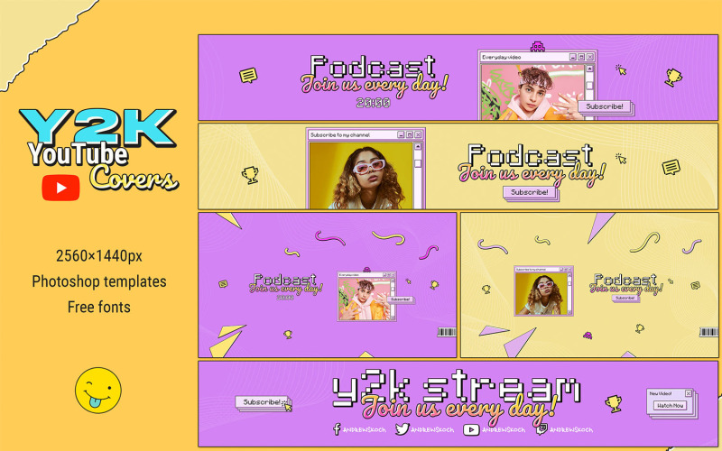Oeuvres de couverture YouTube de l'an 2000
