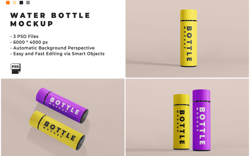 Шаблон макета пляшки з водою