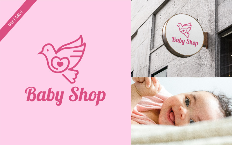Modèle de conception de logo de boutique pour bébé