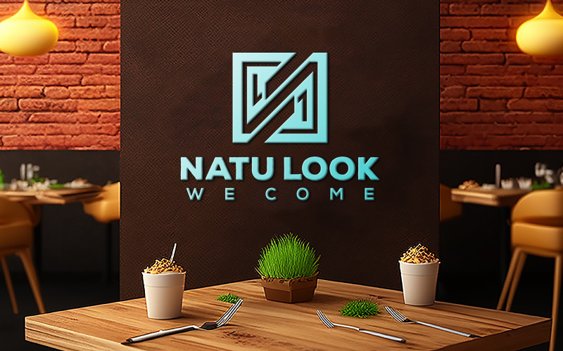 Sing Logo Mockup | Logo Mockup in Fast food Restaurant | black board mockup on restaurant