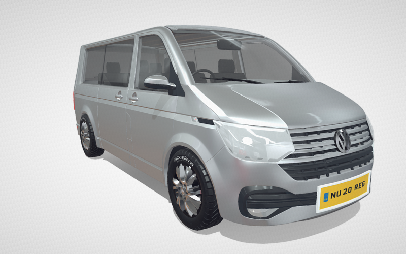Volkswagen Transporter T6 3D модель - новое определение утилиты премиум-класса