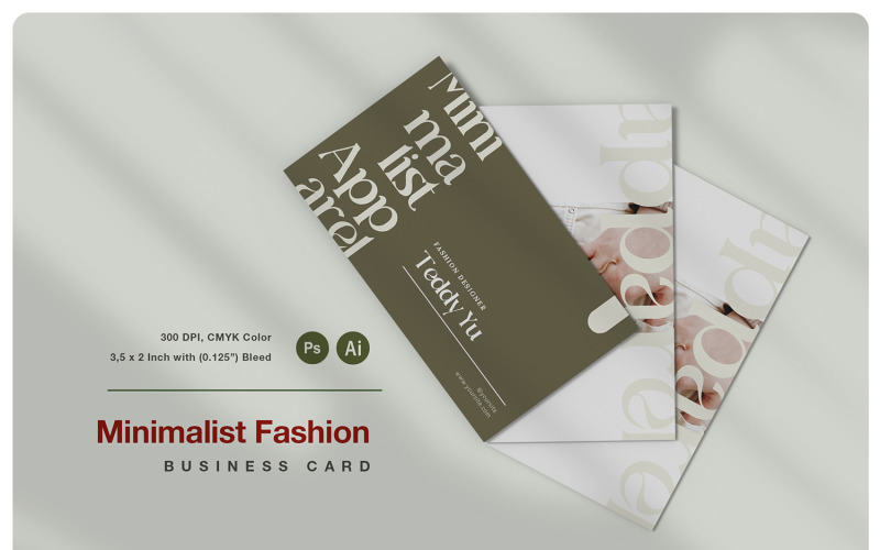Cartão de visita de moda minimalista