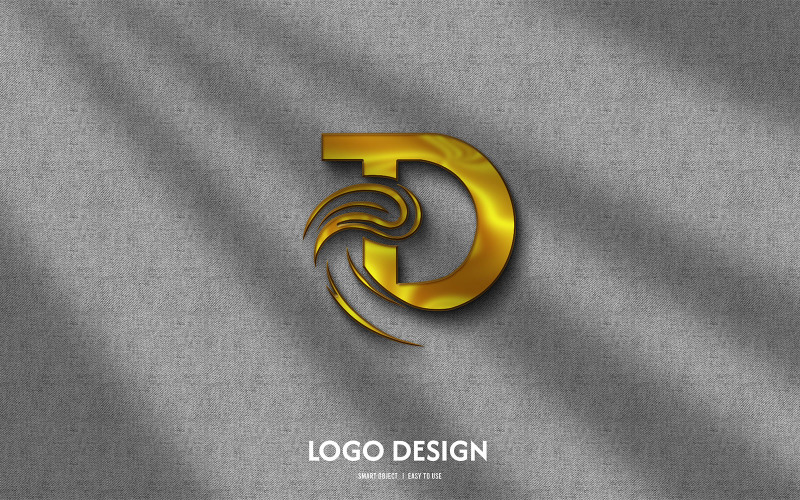 D Modello di logo con simbolo dinamico