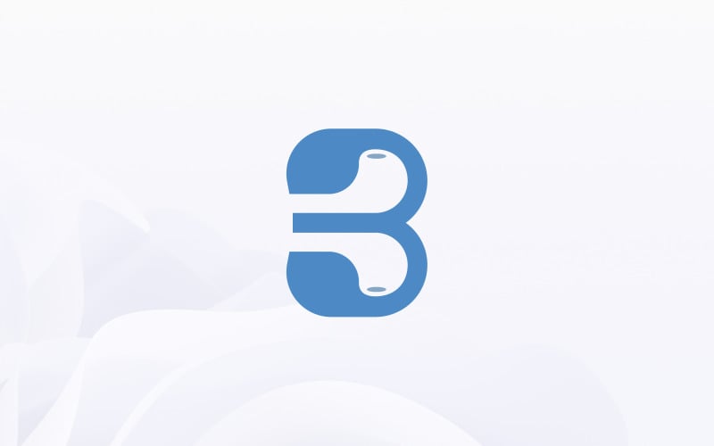 Modèle de conception de logo d'écouteur lettre B