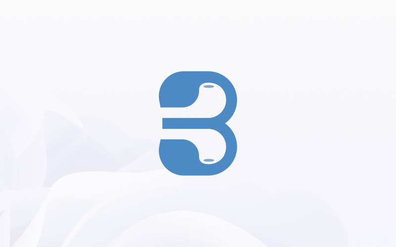 Шаблон оформлення логотипу для навушників буквою B