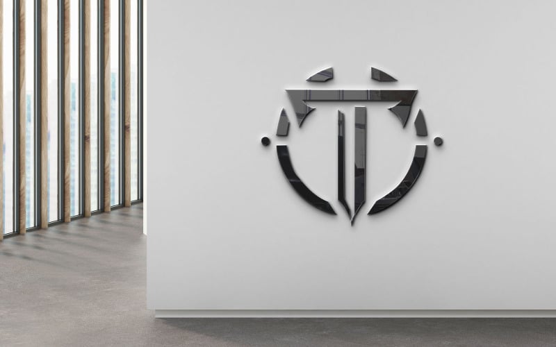 Stilvolle Vorlage für das T-Markenlogo