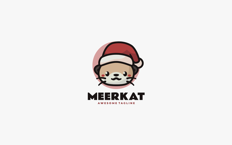 Logotipo de dibujos animados de mascota suricata 1