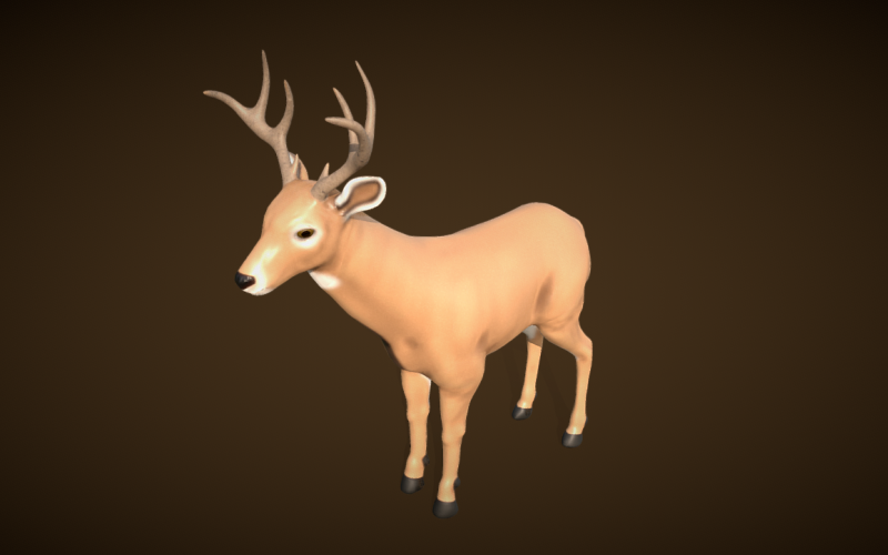 Realistický 3D model jelena: Vneste do svých projektů přírodu s autentickými detaily