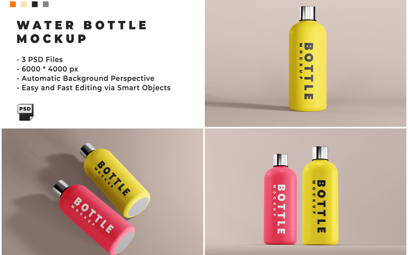 Szablon makiety butelki z wodą 2