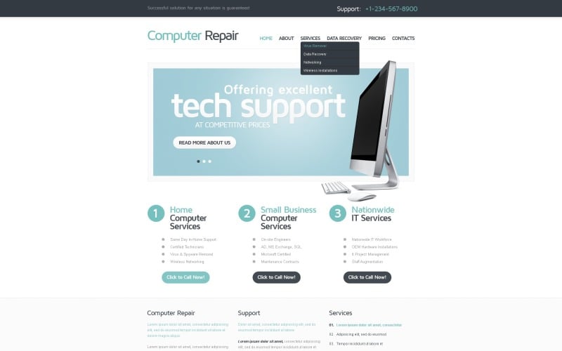 Computer Repair Website Template
