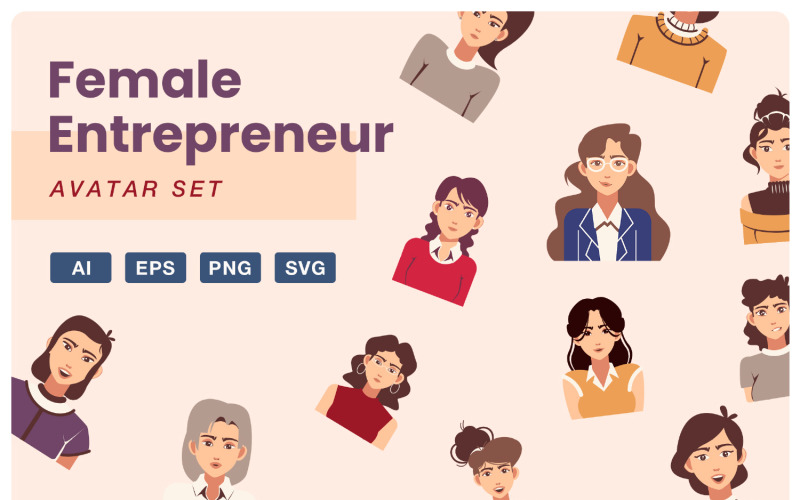 Avatar för kvinnlig entreprenör