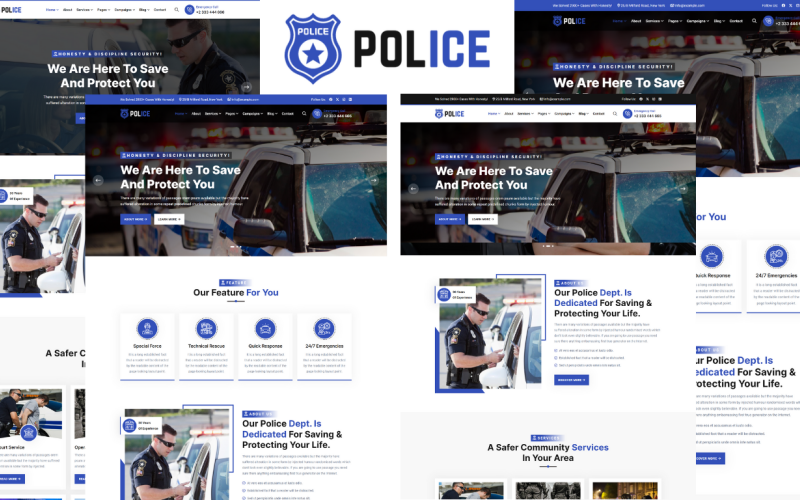 Police - Modèle HTML5 du service de police