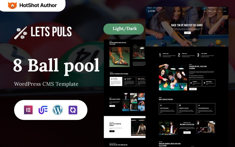 Lets Puls – Biliárdklub WordPress Elementor téma