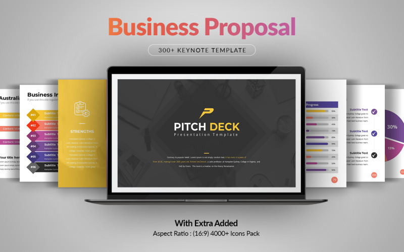 Modèle de présentation principale de Pitch Deck