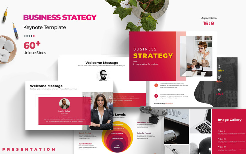 Modelli di keynote di strategia aziendale