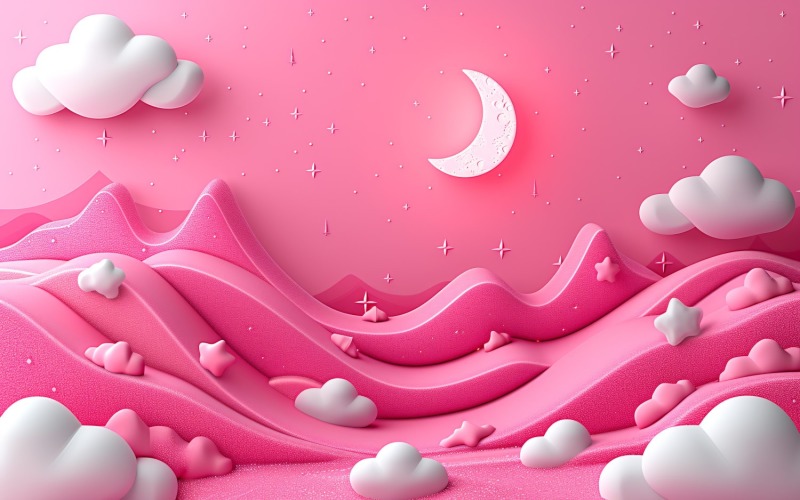 Ramadán Kareem saludo diseño de banner colores rosa pastel