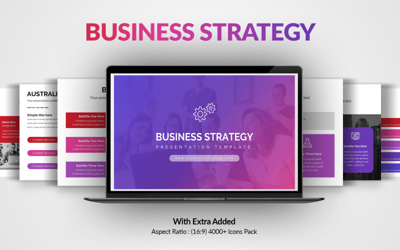 Geschäftsstrategie-Google-Slides-Vorlage für die Präsentation