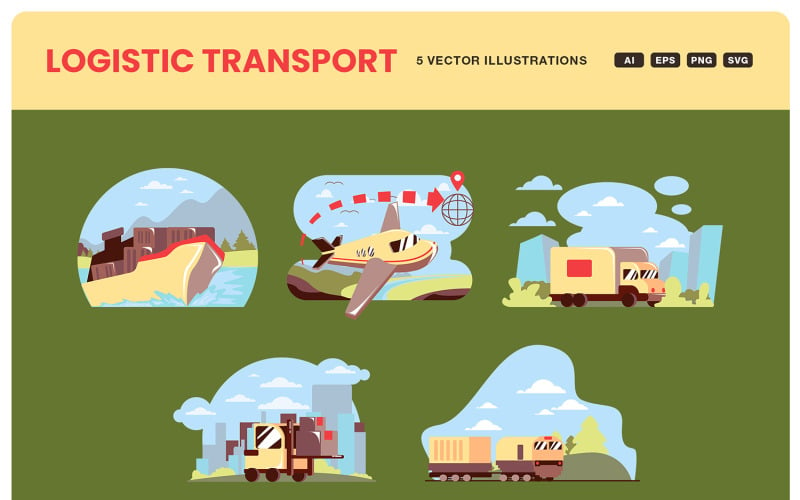 Logistik-Transport-Illustration