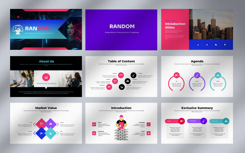 Losowy szablon slajdu Google Hero