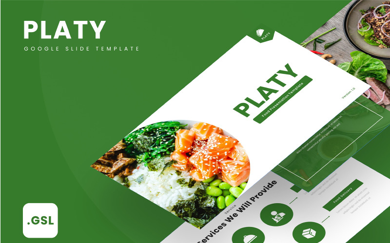 Platy – Food Google Slides sablon