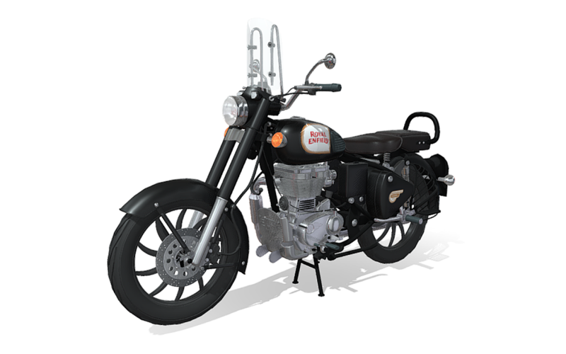Royal Enfield Classic 350: Ponadczasowy model 3D do entuzjastycznych wizualizacji