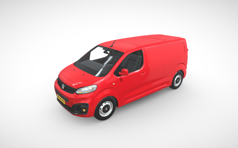 Vauxhall Vivaro Van（红色）：用于专业可视化的动态 3D 模型